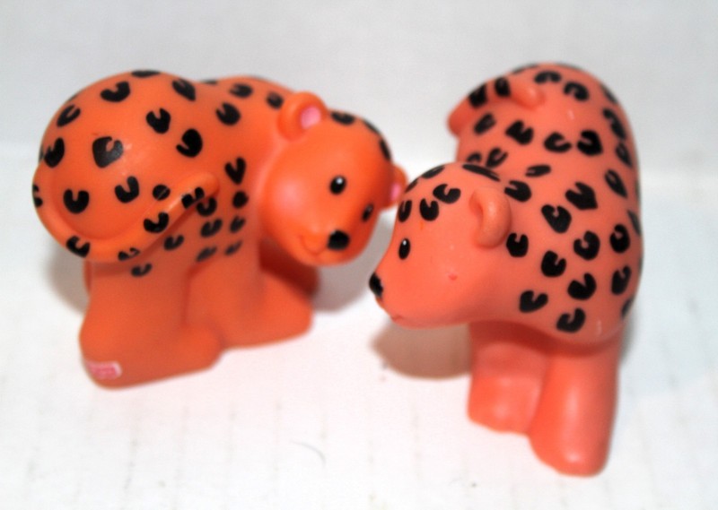 FISHER PRICE Little People BOY & GIRL Pair LEOPARD / Cheetah 2" FP FIGURES