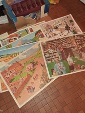 Lot 6 Affiches Scolaire Annees 50-60 Rossignol