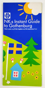 1972 Gothenburg Sweden NKs Instant Guide Vintage International Travel Brochure