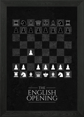 Gerahmtes Wandbild Poster Leinwandbild English Opening Chess Bild