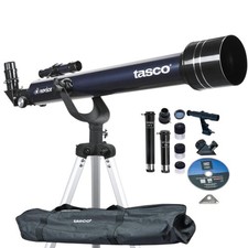 Tasco 60x700mm Refractor Telescope 402x Magnification w/ 6x24 Finderscope
