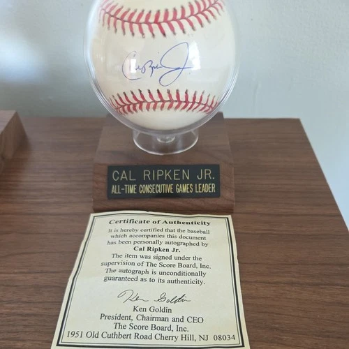 Cal Ripken Jr  Autographed Baseball Goldin COA