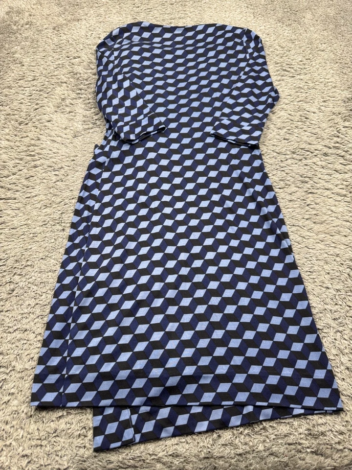 Vestido Diane Von Furstenberg Mujer 4 Seda Nuevo Julian Geométrico Maxi Vestido Envolvente Foto 2 de 4