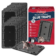 Glue Mouse Traps Indoor for Home -12 Pack Sticky MouseTraps Indoor for Safe Home