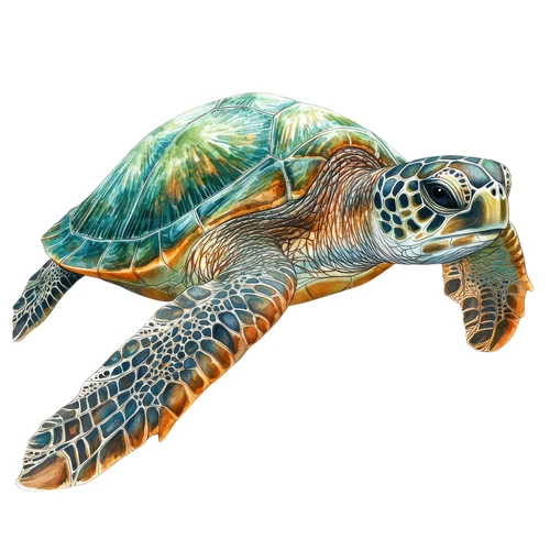 Sea Turtle Reptile Safari Zoo Animal Self Adhesive Sticker