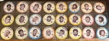 1976 Crane Potato Chips Lot/24 Mint NFL Football Disc Cards! Bartkowski Landry🔥