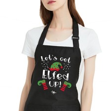 Funny Christmas Aprons for Women with Pockets, Adjustable Chef Kitchen Cookin...