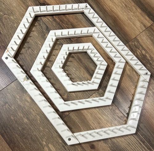 3 Pcs/Frames Love & Money Crafts Hexagon Looms Vintage By John Alan FLAW (#2) - Picture 6 of 9