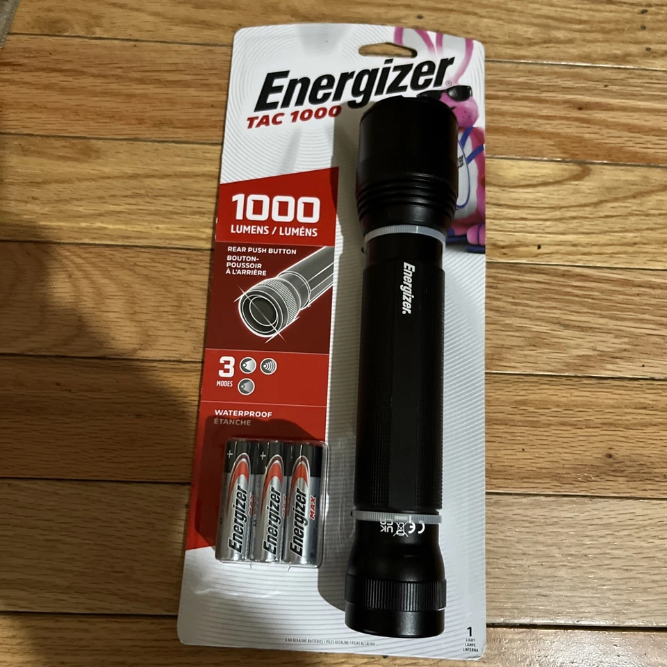 Linterna táctica Energizer 1000 lúmenes 3 modos LED aluminio con baterías *NUEVA* Foto 2 de 4