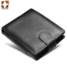 Men's Wallet Rfid Vintage Genuine Leather Wallets for Men Credit Card Holder Pur