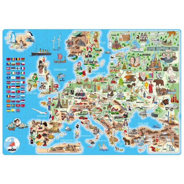 Puzzle - Karte Von Europa, 160 Teile - De-image