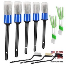 10pcs Car Detailing Kit - Premium Detailing Brush Set - 5 Blue and White