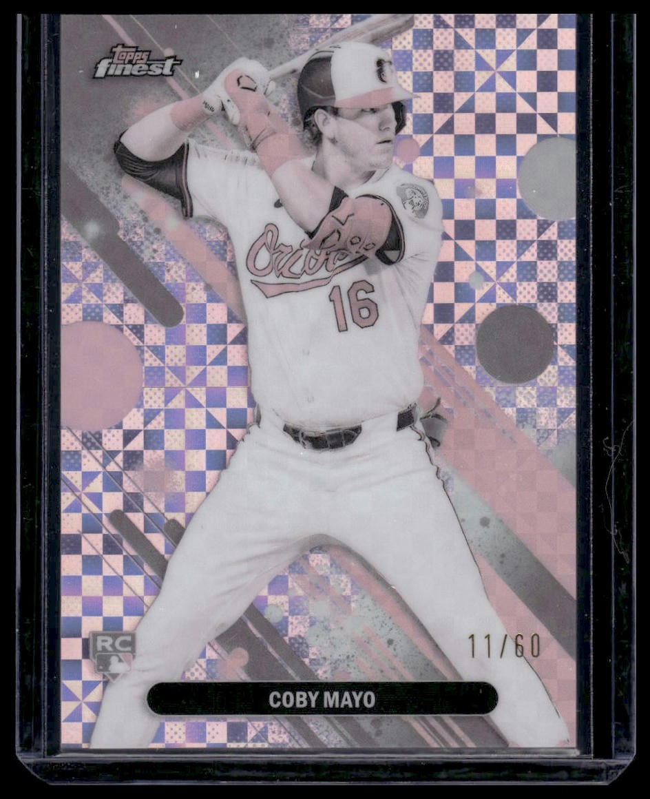 2025 Finest #26 Coby Mayo Pearl Checkerboard Refractors #/60