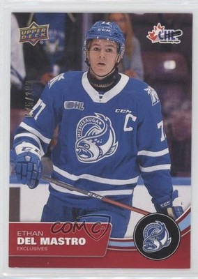2021-22 Upper Deck CHL Exclusives 75/100 Ethan Del Mastro #193 zj5