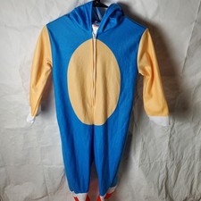 Sonic The Hedgehog Jumpsuit Boys M Blue Costume Oversized Dress Up Halloween