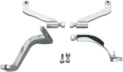 DS Chrome Driver Floorboard Mounting Bracket Kit Harley Tour Glide Classic 80-94