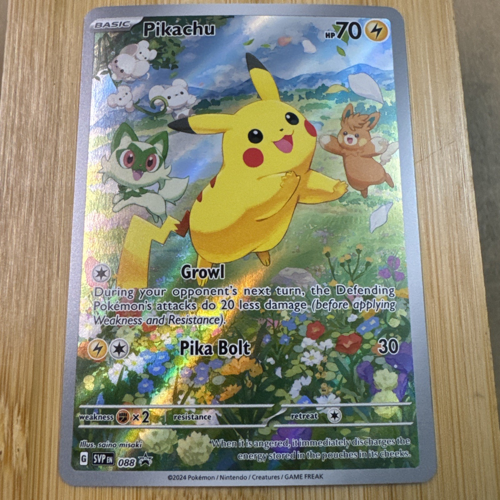 Pokémon Pikachu 088 Scarlet & Violet Promo Full Art Holo Card English