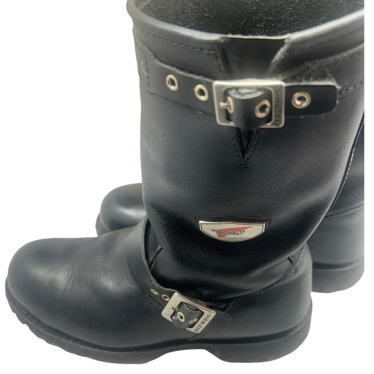 Red Wing 988 Mens Black Leather Steel Toe Engineer Boots  display picture 2