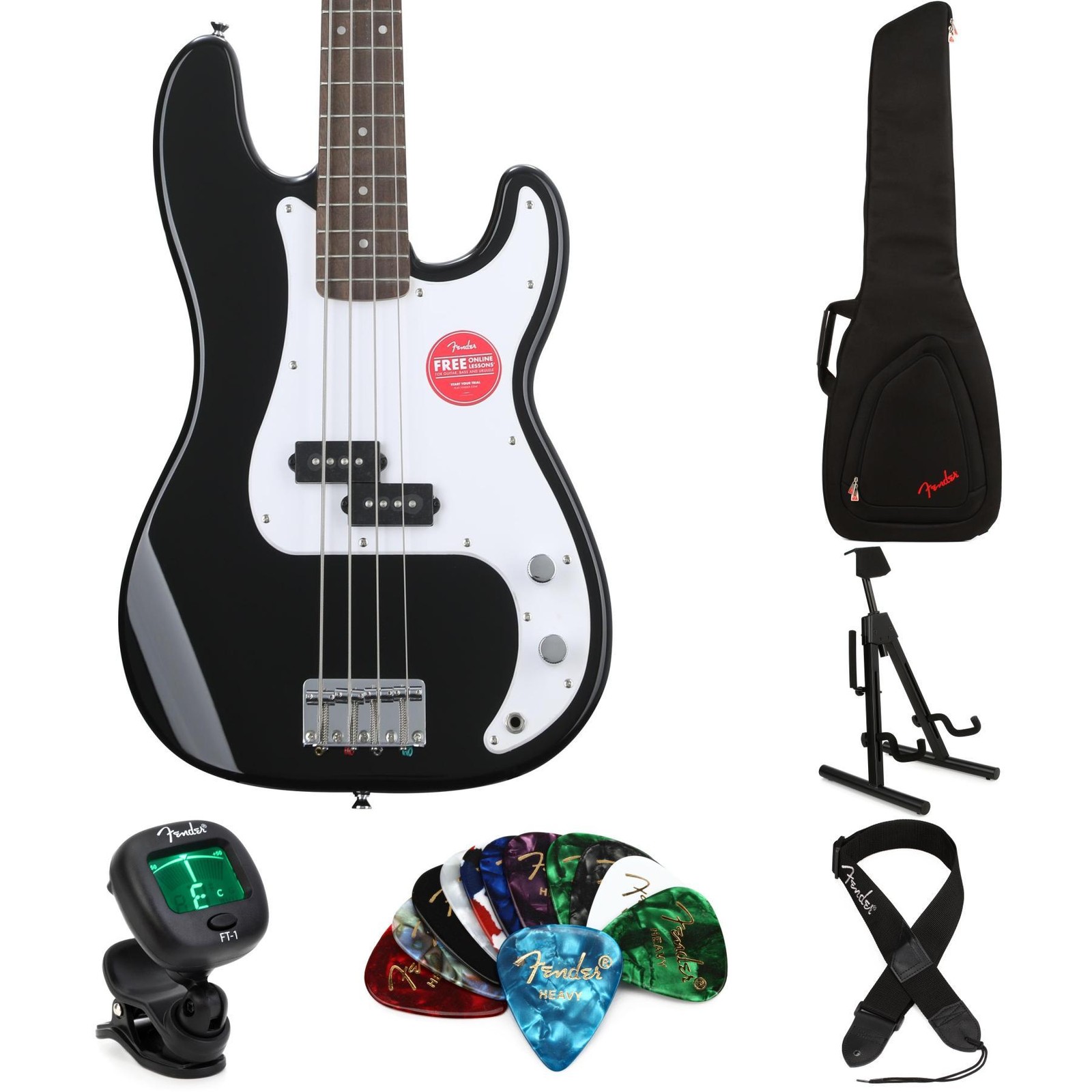 Комплект Squier Sonic Precision Bass Essentials - черный 57590₽