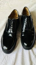 Derby Uomo Pelle Vitello Black  Fendi Uk 10 Eu 45 (santoni Trickers  Church )