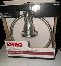 Delta Leland 77846-SS Stainless Finish 6.35" Towel Ring Extends 3.16"
