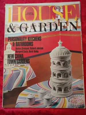 House & Garden Magazine Dec 1968 Jan 1969 Barbara Streisand Kitchens Vintage Ads - Image 1 of 3