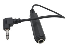 90 Degree 1/8 to 1/4 Headphone Aux Cable TRS 6.35Mm 1/4" Female to Right Angle 3