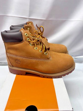 Timberland Premium 6 in Lace Waterproof Youth 2M - Wheat -TB1127097133 New