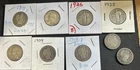 [Lot of 9] PRE-1965 QUARTERS 90% Silver BARBER WASHINGTON LIBERTY