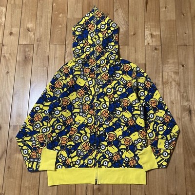 Minions Bape Milo Full Zip Hoodie L Size A Bathing Ape No.aj1172
