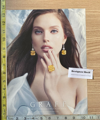 Graff Jewelry Yellow & White Diamonds 2015  Print Advertisement
