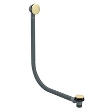 Click Clack Bath Waste with Overflow Brushed Brass Easy Clean Pop Up Plug G1½