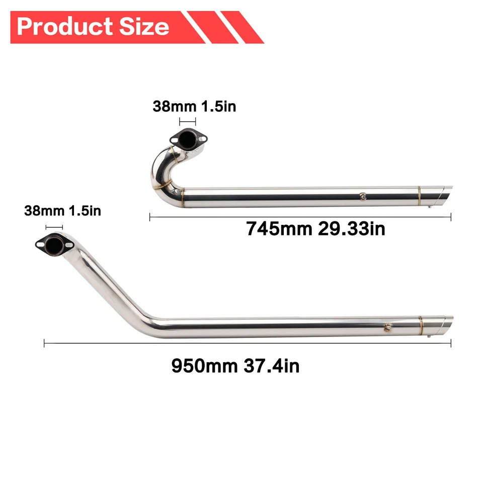 Shortshots Staggered Exhaust System Kits For Kawasaki Vulcan 900 Classic /Custom - Image 3 of 4