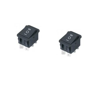 2 Stück Wippschalter 6-polig 250V16A 125V20A EIN-AUS (Hochstrom, DPDT, 6P) NEU 