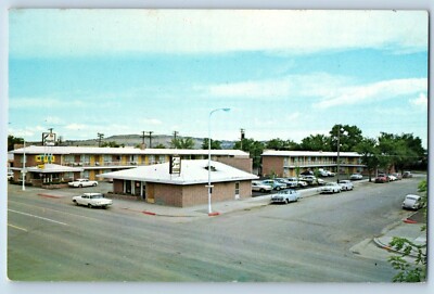 Billing Montana MT Postcard Esquire Motel Cafe Aerial View c1960 Vintage Antique