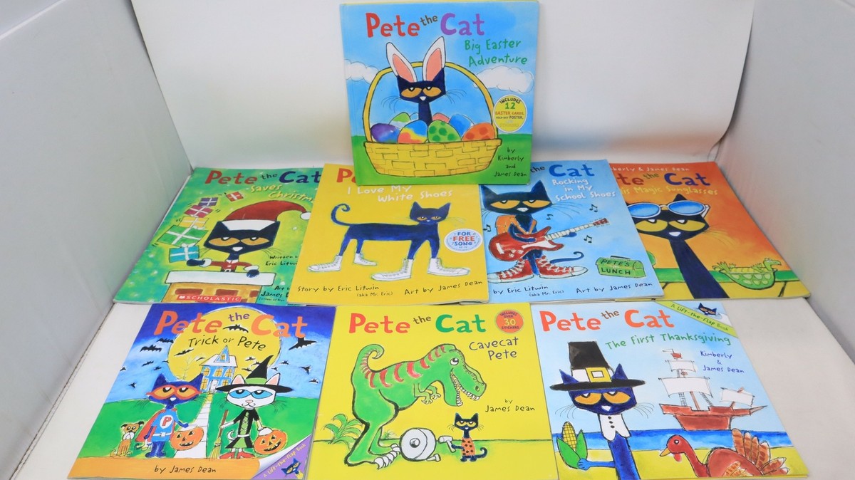 Lot of 8 Children's Pete the Cat Picture Books by Kimberly and