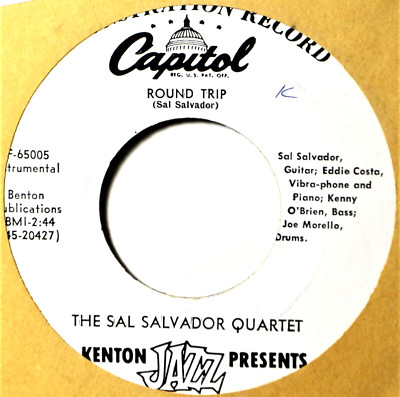 Sal Salvador Quartet Round Trip Cabin in the Sky Jazz Stan Kenton 45 7'' Vinyl