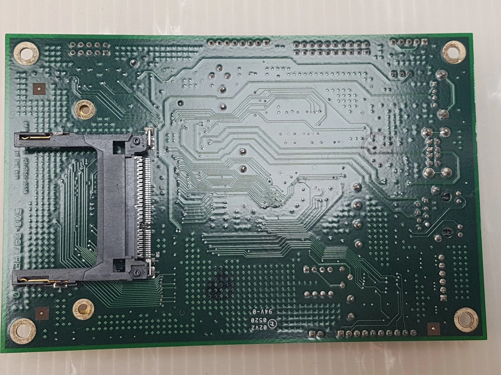 Underside of the Kontron 800-689 board with CompactFlash socket