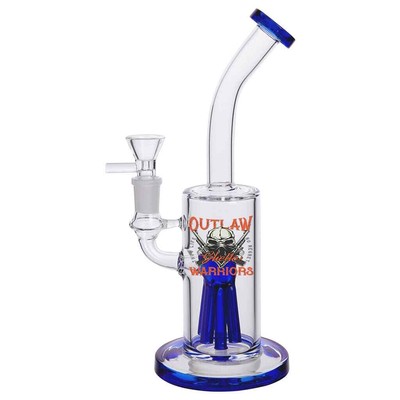 Blue Hookah   Skull Themed, Five Hose Glass Version