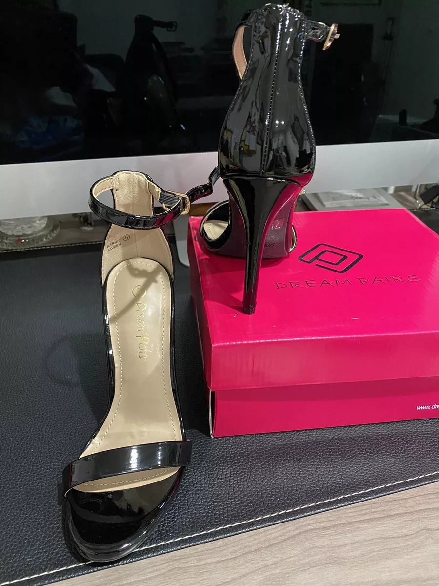 New Black Patent Leather 4 inch Heels Size 5 | eBay