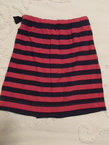 CREWCUTS Elastic Waist Faux Wrap Stripe Skirt Red/Navy Girls 12 - Picture 5 of 6
