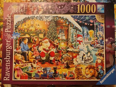 RAVENSBURGER CHRISTMAS PUZZLE 1000 TEILE LET'S VISIT SANTA LIMITED Edition UK