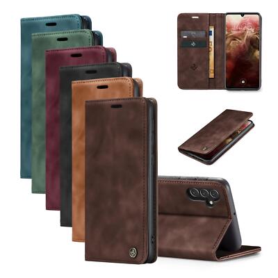 Handy Hülle für Samsung Galaxy A35 A34 5G Klapphülle Magnet Cover Case 9H Glas