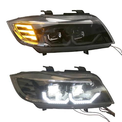 LED FRONTSCHEINWERFER FÜR BMW E90 E91 LCI 08-12 SCHWARZ SPORTOPTIK LEUCHTE SATZ - Bild 4 von 13