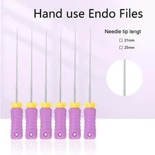 21/25mm Dental K-FILE #10 Stainless Steel Endo Root Canal NITI File for Hand Use