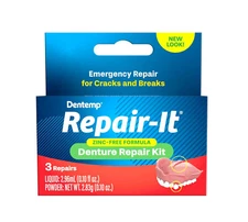 Dentemp REPAIR-It Denture Repair Kit - 3 Repairs/Kit - 372494101915
