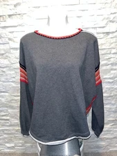 EUC Women's NATURAL LIFE Relaxed Boho Sweatshirt Pullover Gray & Sweater S/M
