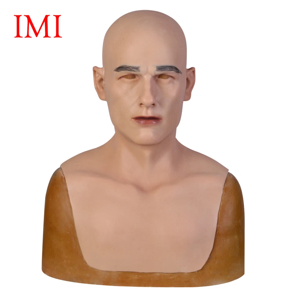 IMI Silicona Europea Hombre Joven Cara Película Accesorios Travesti Disfraz Halloween Foto 3 de 4