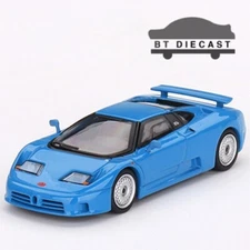 MINI GT BUGATTI EB110 GT 1/64 DIECAST MODEL CAR BLU BUGATTI BLUE MGT00644