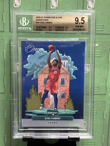 2020 Panini One And One Joel Embiid Downtown BGS 9.5 SSP CASE HIT